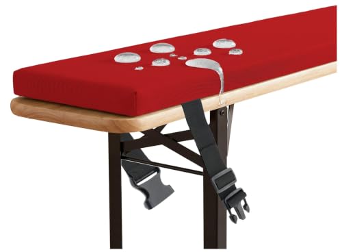 Coussin banc extérieur imperméable rouge pour protéger et rénover vos bancs - 2