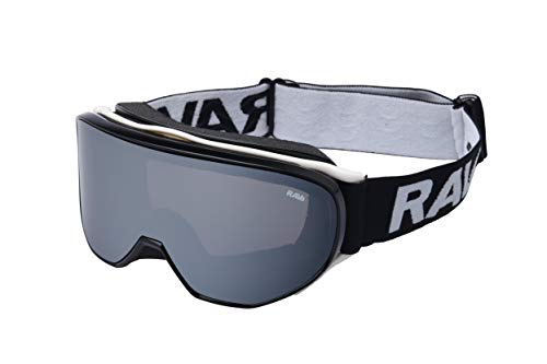 Gafas de esquí universales para alta montaña Ravs WideVision Xtra Silver con lentes de espejo