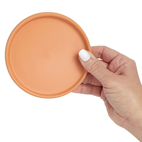 12 Pack Small Terracotta Saucers For Flowers, Round Pot Drip Trays For Indoor, Outdoor Plants (4.5 In) #TOP2
