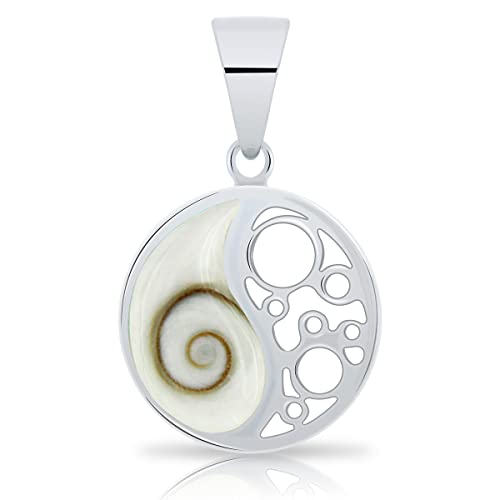 PLANETYS - Pendentif Yin Yang Oeil de Sainte Lucie Argent 925/1000