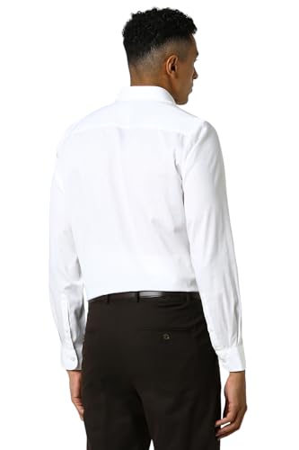 Image of Peter England Men Cotton Solid Slim Fit Shirt