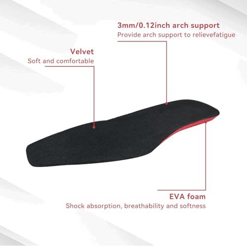 Image of Insoles for Boots, Replacement Square Toe Footwear Inserts for Leather Men's Comfortable Light-Weight and Cushion Shock Absorbing(M12)