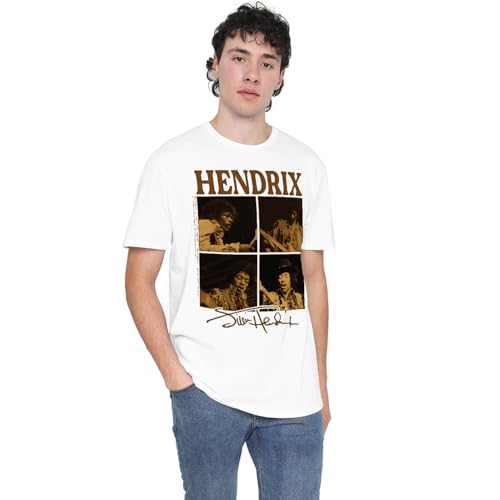 T-shirt Jimi Hendrix blanc 4XL, le cadeau idéal pour les fans