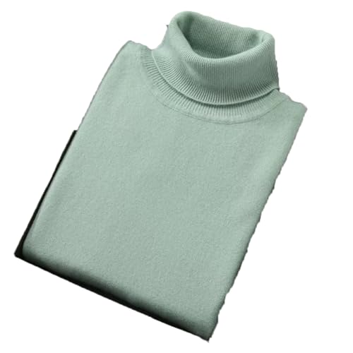 Ownwfeat Men's Turtleneck Cashmere Sweater Lightweight Warm Solid Color High Neck Knitted Pullovers