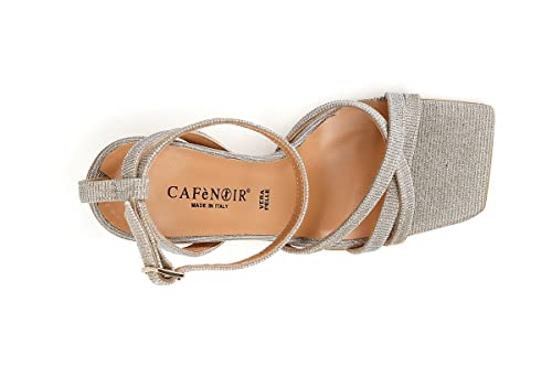 Sandali con Punta Squadrata Oro 40