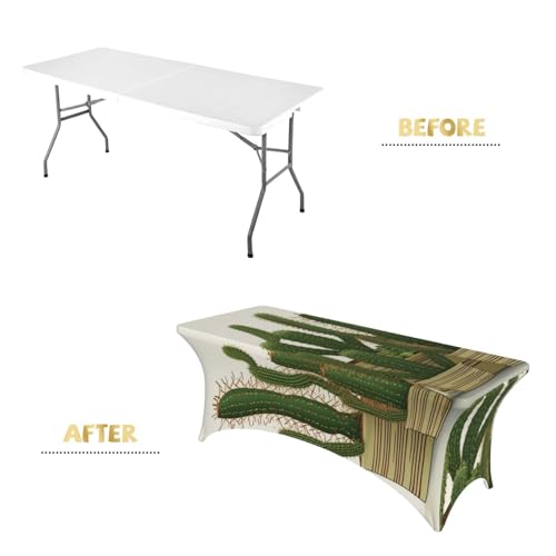Nappe de table extensible élasthanne 1,8m housse rectangulaire infroissable blanche pour buffet