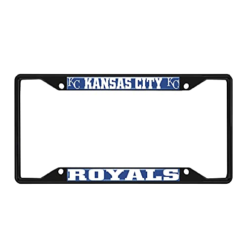 Fan Mats 31307: Kansas City Royals Metal License Plate Frame Black Finish
