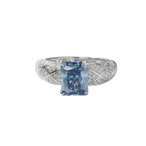 Alliance en moissanite 3 carats et argent S925 bague de mariage luxe