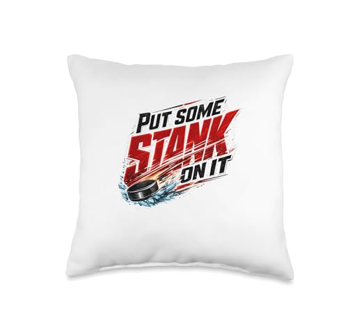 Put Some Stanks Hockey Meme Goalie Throw Pillow