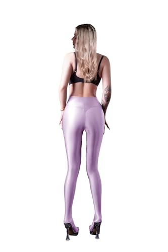 Image of Ultra Sheer Workout Leggings Shiny Tights for Women Control Top to Waist Pantyhose Tummy Control Glossy Panty Hose