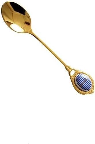 Silverware Flatware Set, 1/4/6/8/10/12 Pcs Creative Embossed Coffee Stirring Spoon Palace Style Dessert Spoon Afternoon Tea Small Spoon(Brown,12 Pieces)