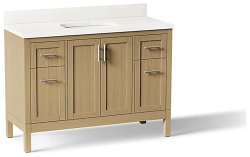 Kohler 39606-ASB-WEK Hadron™ 48" Bathroom Vanity Cabinet with Sink and Quartz top, Light Oak by Kohler - Used condition - US$1158.92