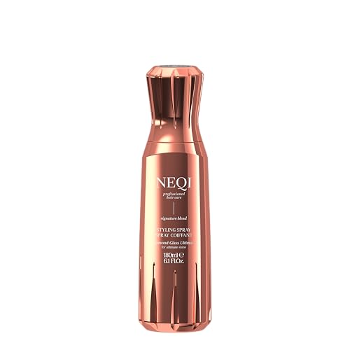 NEQI Diamond Glass Ultimate Styling Spray – Glanz-Spray, Anti Frizz Spray & Hitzeschutz für Haare bis 230°, Feuchtigkeitsschutz, Glass-Hair-Look, für alle Haartypen