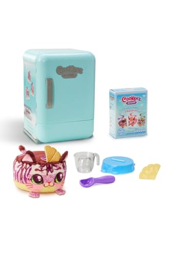 INCREDITOYZ Cookeez Makery Freezy Cakez Fridge Playset Includes Shivering & Mystery Scented Interactive Plush Toy Bundled Gift Set