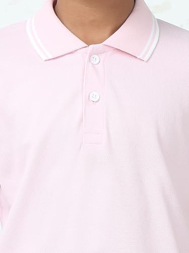 Image of Cotton Polo T-Shirt for Kids Boys Girls Half Sleeve, Regular Fit Tees for Boys Collared Casual Tshirts | Soft & Breathable Biowash Fabric | Half Sleeve