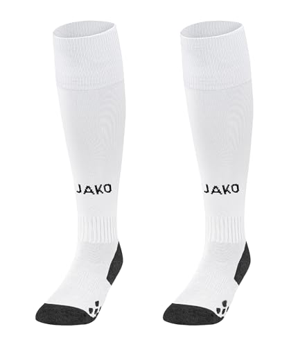 JAKO Unisex Stutzenstrumpf Allround, Weiß, 43-46