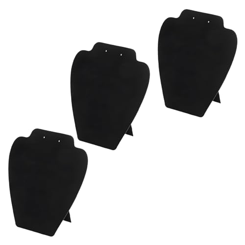 xwnyzw 3Pcs Necklace Display Stand, Jewellery Display Stands Foldable Black, Necklace sStand Display, Mannequin Jewellery Stands Suitable for Home Furnishing and Jewelry Store Exhibitions