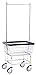 R&B Wire 100E58 Wire Laundry Cart with Double Pole Rack, 2.5 Bushel, Chrome