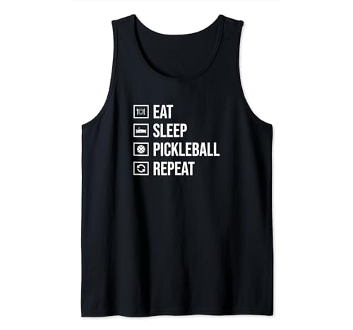 Eat Sleep Pickleball Repeat Pickleball Gift Pickleball Cita Camiseta sin Mangas