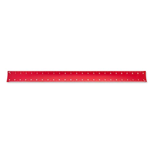 Image of Alumicolor 12-inch Aluminum Engineer Hollow Scale for School, Office, Art and Drafting, 12IN, Red