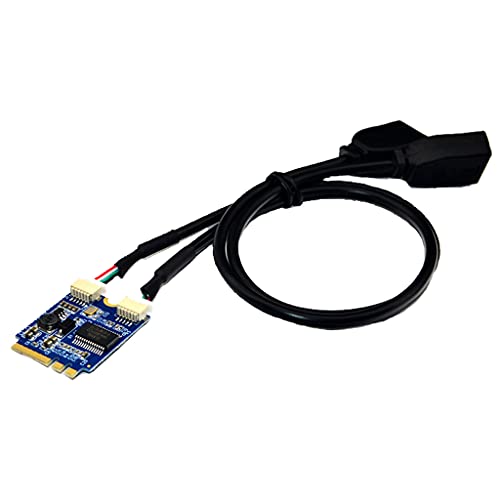 Avejjbaey Tarjeta de expansión USB 2.0 profesional para M.2 para interfaz de llave a doble puerto para placas base o