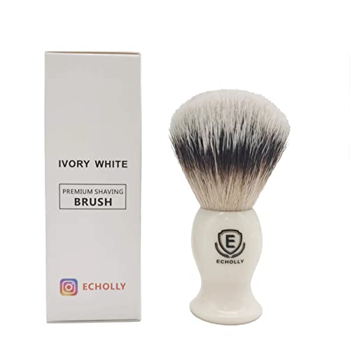 Mens Shaving Brush-Echolly Shaving Brushes for Men-Vegan Fast Lather Shave Brush for Wet Shave-Luxury Beard Brush-Perfect Valentines Gifts for Men