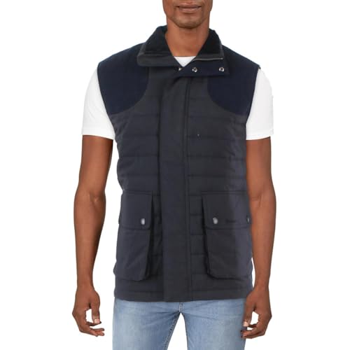 Barbour Colete masculino Bradford, azul marinho clássico, Azul marino, GG