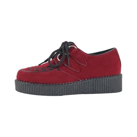 PMUEI Women's Platform Creeper Vegan Leather Shoes Cover