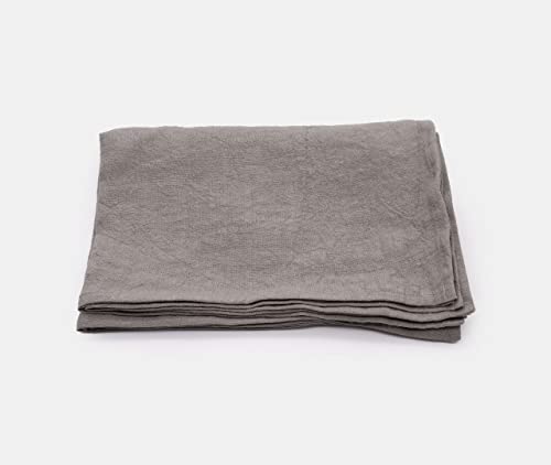 Serviette à thé lin tissé main SyuRo gris torchon zen