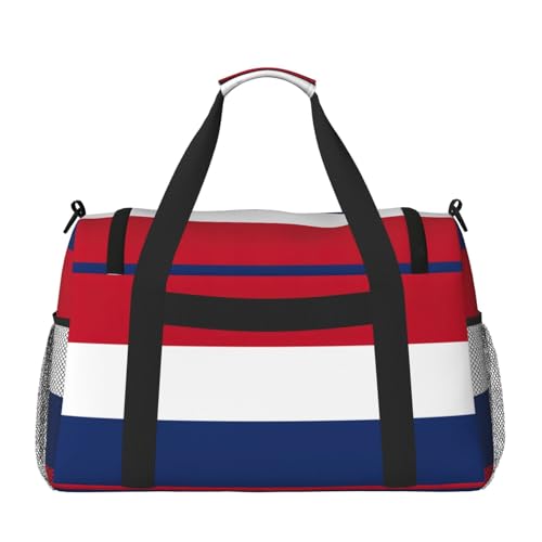 Dutch flag print Personal Item Bag Large Duffel Bag Travel Bag Weekender Bag Gym Bag Tote Duffel bag2