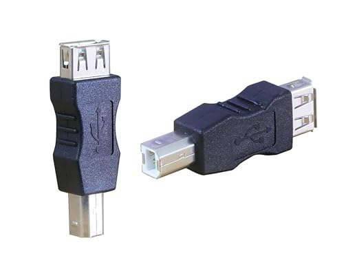 FENGHAISHUN USB Type B Male Print Adapter to USB 2.0 Type A Female Converter USB AF/BM Connector Type A Female to USB B Print Male Plug 2pcs