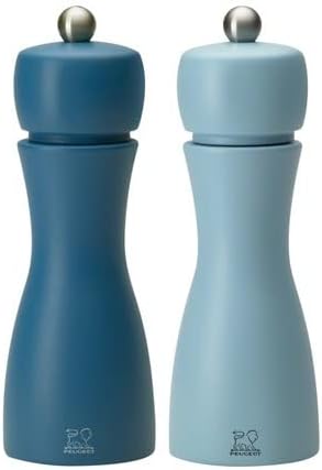 "Peugeot Tahiti DUO Summer Salt and Pepper Mill Set 15cm - 6"". 2 Shades of Blue" (2/33279)