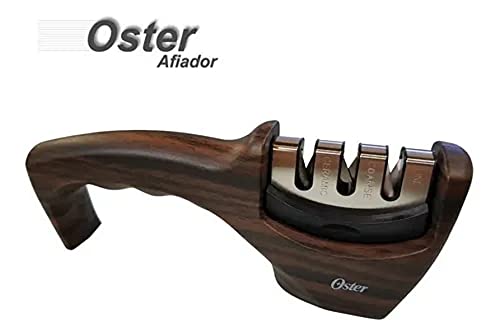 Afiador De Lâminas Faca Tesoura Gourmet Oster Chefe Madeira