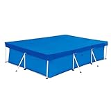 NUOBESTY PE Pool Abdeckplane Rechteckig Pool Bodenmatte und Regenschutz für Aufstellpools und Luftmatratzen rutschfeste Poolabdeckung Langlebig und Einfach zu Verstauen