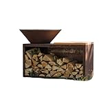 Un brasero BBQ elegante e robusto in corten: la sua struttura solida include una vasca interna, una vasca esterna e un portalegna in corten. L'acciaio corten, che combina eleganza e facilità di manutenzione, è resistente alla ruggine e impreziosisce il tuo spazio esterno con il suo design rustico.