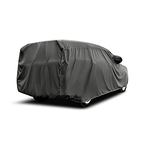 Image of Tata Safari Adventure X Plus Car Body Cover Waterproof | Dustproof, UV-Resistant, Scratch-Proof with Mirror Pockets & Belt Buckle (Life TIME Grey)