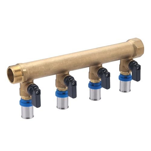 Collecteur mâle - femelle 20x27-4 départs multicouche à sertir Ø16 à vannes NOYON & THIEBAULT