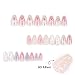 LPOODDNU 3D Handmade Press on Nails with Charms Medium Almond Fake Nails Cute French Nails Press ons Butterfly Flower Bow Stick on Nails Almond Shape Acrylic Nails Pearl Nails for Women Daily Wear