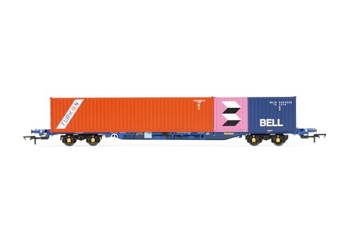 Chariot de chemin de fer miniature R60224 Touax KFA avec containers pour étendre vos convois Era 11