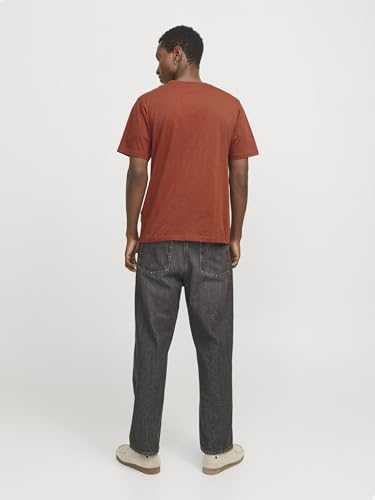 JACK & JONES Jorsplit AOP Pocket Tee SS Crew Neck, Noir, XL