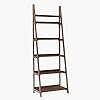 Linon Melissa Walnut Mid-Century 5 Shelf Bookcase