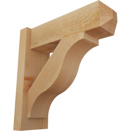 6"W x 18"D x 18"H Funston Rough Sawn Craftsman Outlooker, Douglas Fir