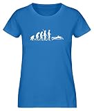 Schwimmen: Evolution Schwimmer - Damen Premium Organic Shirt -S-Royalblau