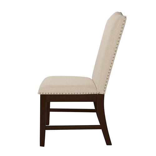 Image of HomePop Scalloped Back Dining Chair - Beige Woven(Set of 2)