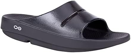 Oofos Women's OOahh Luxe Black 5 M US