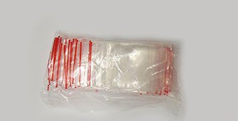 100 x PLASTIC RECLOSABLE ZIPLOCK BAG - 40x60mm - 40microns - SEAL GRIP SELF PRESS