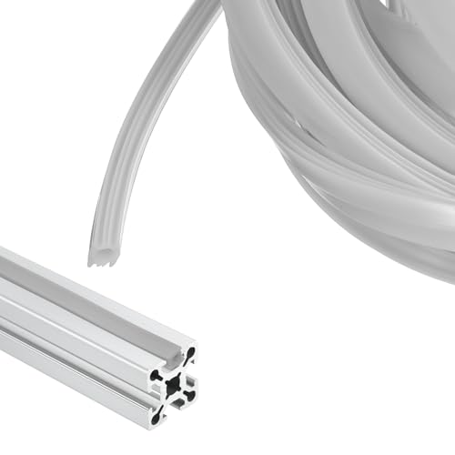 sourcing map 6 Meter Aluminum Extrusion Profile Slot Cover Seal, Gray