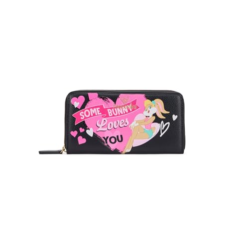 Portefeuille Braccialini Lola Bunny Noir de la collection Amy Looney Tunes aux finitions soignées