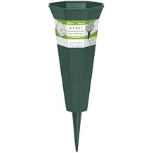 FloraCraft Affinity Plastic Cemetery Vase with Permanent Spike 4.4 inch x 12.75 inch Green
