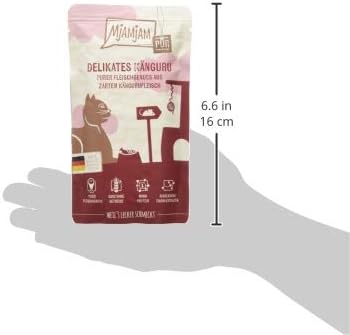 MjAMjAM - premium wet food for cats - Quetschie - pure meat enjoyment -Kangaroo, pack of 12 (12 x 125 g), grain-free with extra meat - Image 5